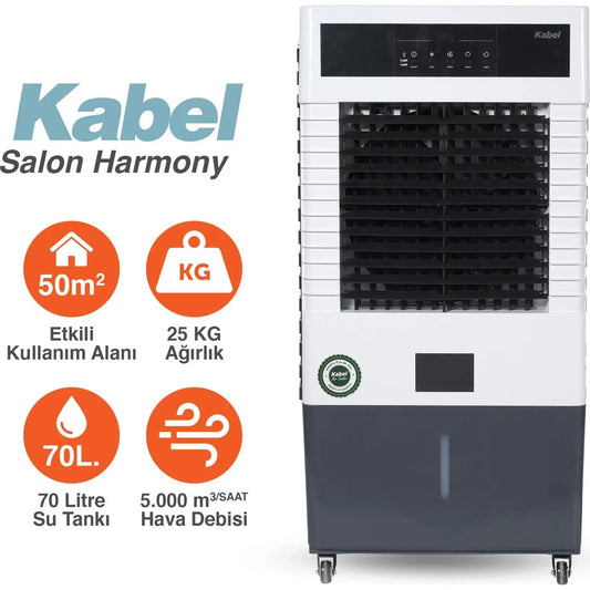 Kabel Salon Harmony Evaporatif Soğutucu Portatif Sulu Klima Heater Shop