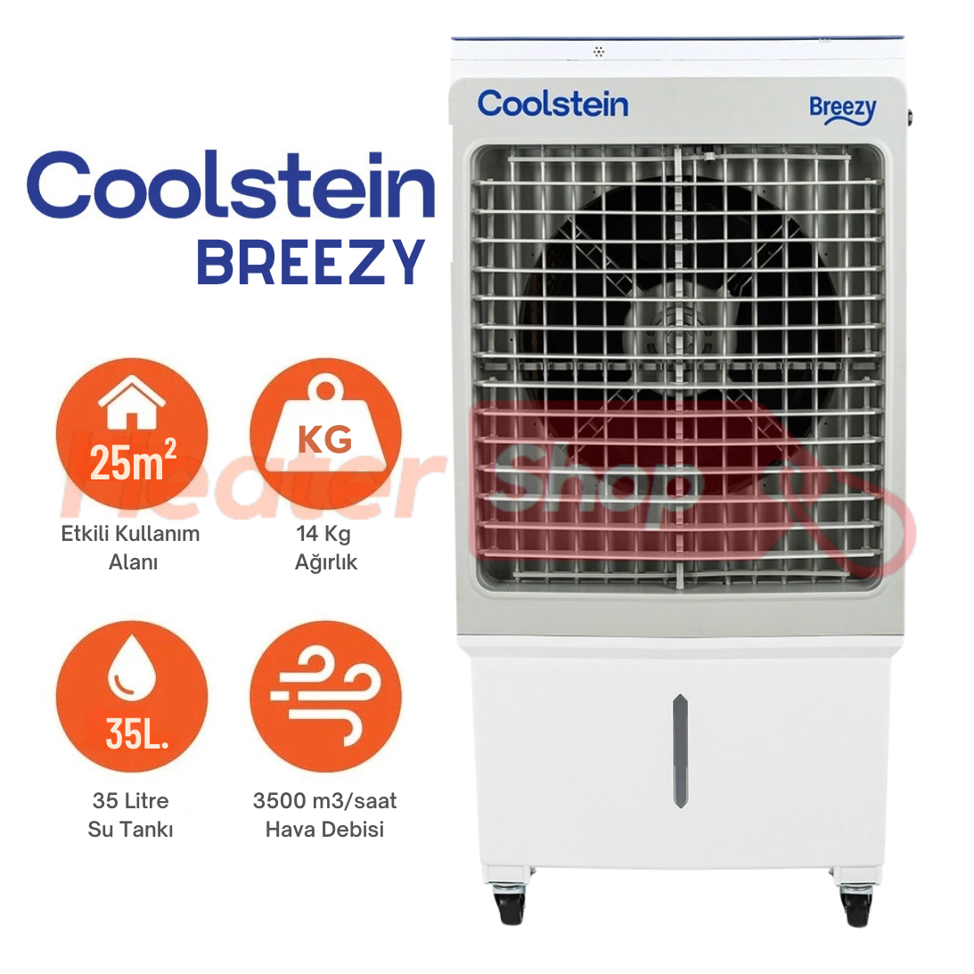 Kabel Coolstein Breezy Evaporatif Soğutucu Portatif Sulu Klima