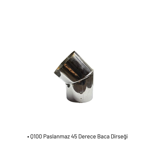 Q100 Paslanmaz 45 Derece Baca Dirseği Heater Shop