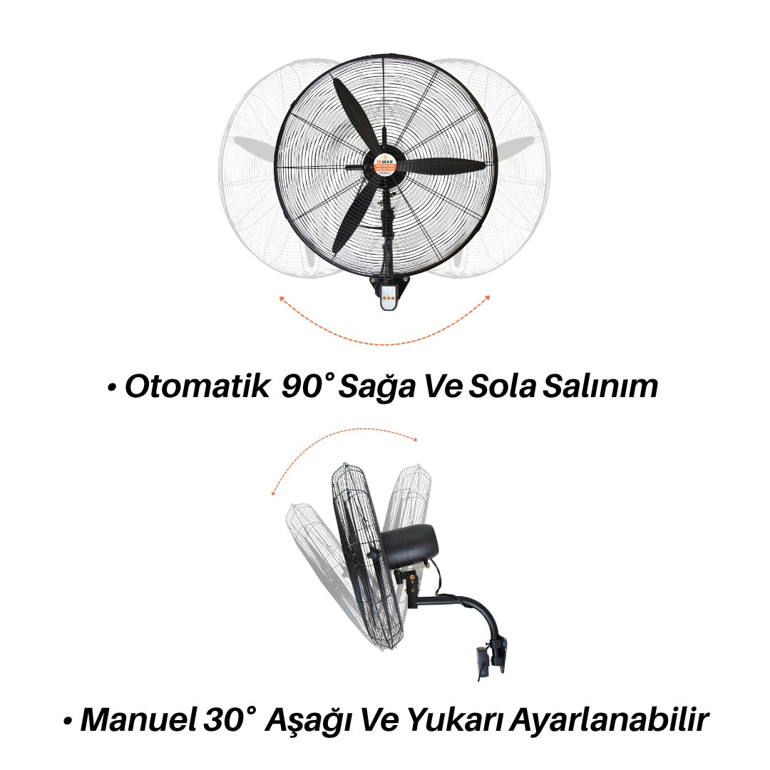 İkmak IKV-750 Sanayi Tipi Vantilatör Uzaktan Kumandalı Endüstriyel Fan 75 Cm (30 Inch)