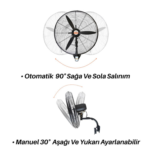 İkmak IKV-650 Sanayi Tipi Vantilatör Uzaktan Kumandalı Endüstriyel Fan 65 Cm (26 Inch)
