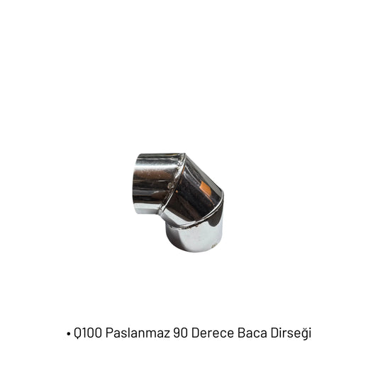 Q100 Paslanmaz 90 Derece Baca Dirseği Heater Shop