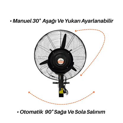 İkmak IKMVA-650 Buharlı Sanayi Tipi Ayaklı Vantilatör Sulu Sistem Ayaklı Endüstriyel Fan (Ayaklı Sulu Vantilatör) Heater Shop