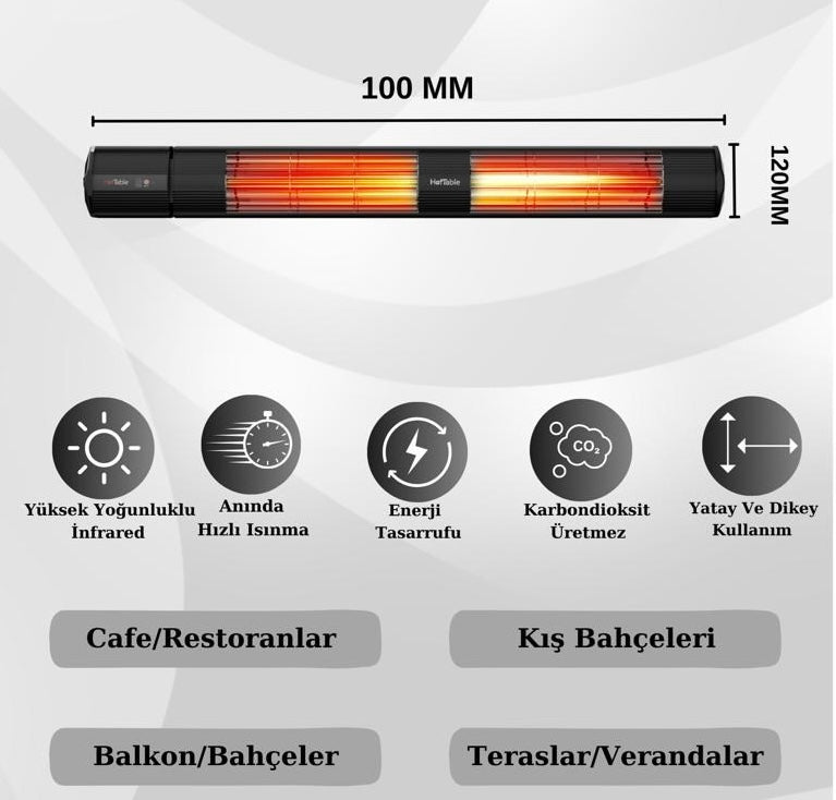 Classic Plus Elektrikli İnfrared Isıtıcı 4000 Watt (Kumandalı)