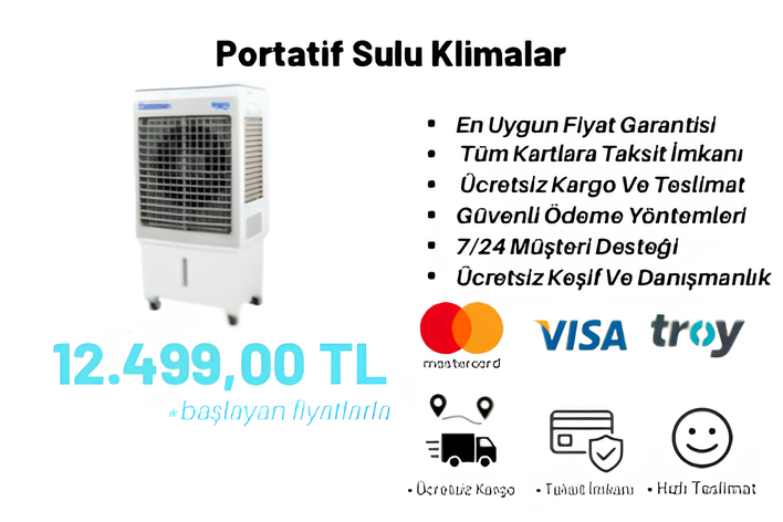 Portatif Sulu Klimalar (Evaporatif Soğutucular)